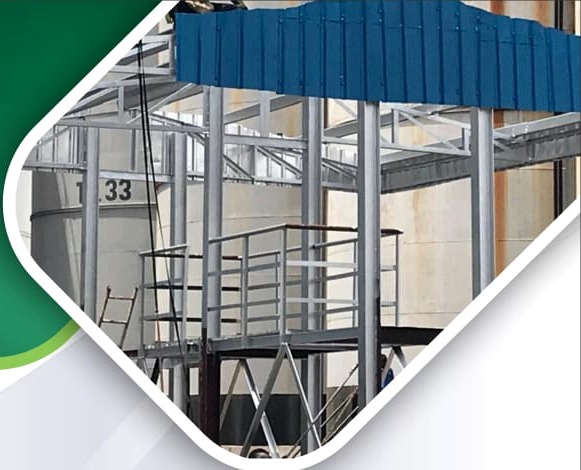 Industrial steel platform and engineering structure